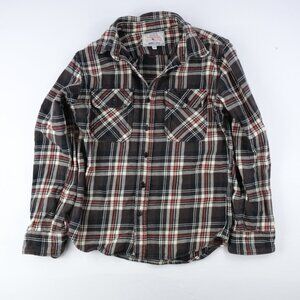 Vintage AVIREX USA Shirt Mens Sz. M Plaid Flannel Button Up Workwear 90s USA